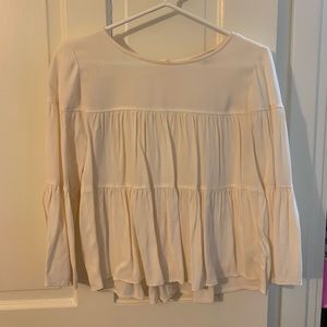 madewell tiered blouse